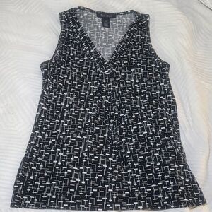 White House Black Market Geometric Print Top